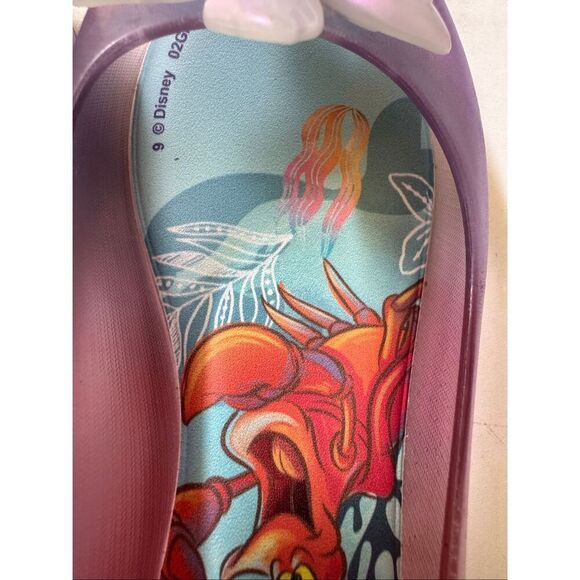 Mini Melissa Disney II Ultra girls size 13 shoes small heel slip on peep round t - Picture 5 of 7